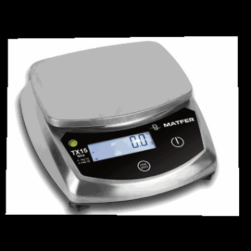 Vekt digital 15kg/1g til 6kg.så 2g Sprutsikker/vanntett IP67