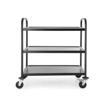 Serveringsvogn matt svart, HENDI, 905x585x(H)945mm