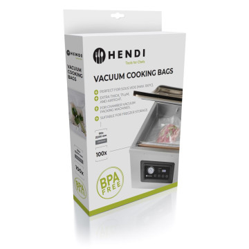 Sous-vide kokeposer for vakuumpakkemaskiner., HENDI, 100 stk., 200x150mm