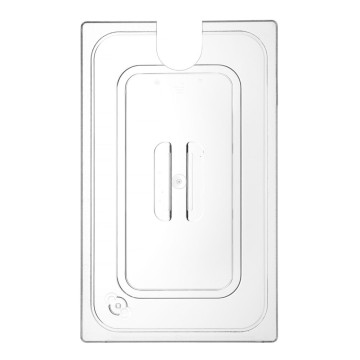 Lokk til GN-beholdere med sous vide-pinnefordypning, HENDI, GN 1/1, Transparent, 530x325mm