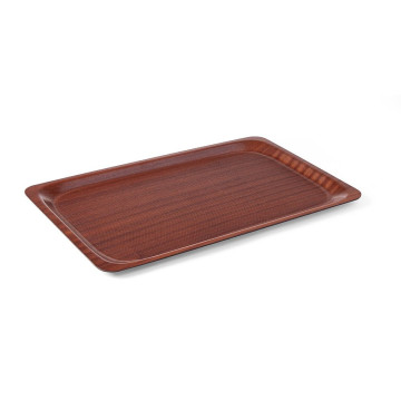 Serveringsbrett, rektangulært, sklisikkert, laminert, AmerBox, Mahogny, 330x430mm