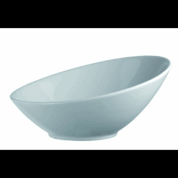 Asymetrisk bolle 17.8x8.5 cm. EHG porselen