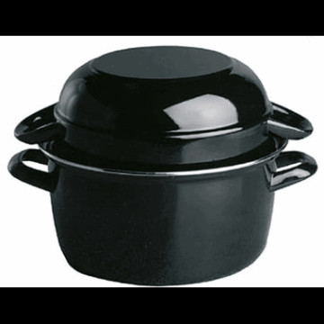 Blåskjell kjele emeljert 18cm  2.6+1.4L