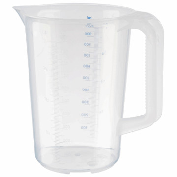 Litermål 1ltr. Polypropylen. lukket ht