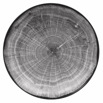Woodart Tallerken flat 21cm bøk grå