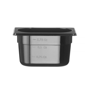 Beholder GN 1/9, HENDI, GN 1/9, 1L, svart, 176x108x(H)100mm