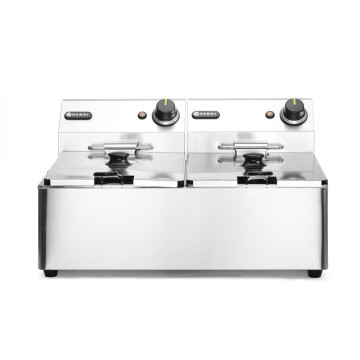 Frityrkoker Kitchen Line - 2x 6L, HENDI, Kitchen Line, 12L, 230V/6600W, 550x430x(H)305mm