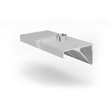 Veggmontert avtrekkshette, vinklet, HENDI, Profi Line, med LED-belysning, 1200x700x(H)450mm