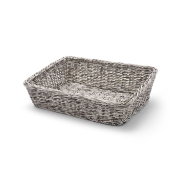 Bakekurv vinklet, HENDI, lys grå, 400x300x(H)120mm