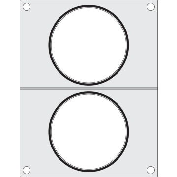 Brettforseglingsmatrise, HENDI, 2x suppebeholder Ø115 mm