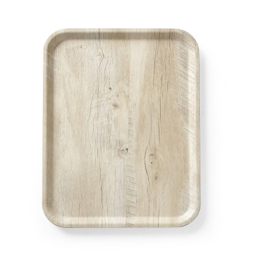 Serveringsbrett med melaminlaminat, sklisikker, med tredesign, AmerBox, Wood light, 330x430mm