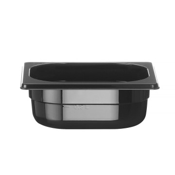 Kantine GN 1/6 svart polykarbonat, Profi Line, 1L, 176x162x(H)65mm