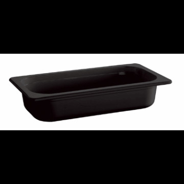 Melamin kantine svart 1/4GN 65mm 1.35ltr
