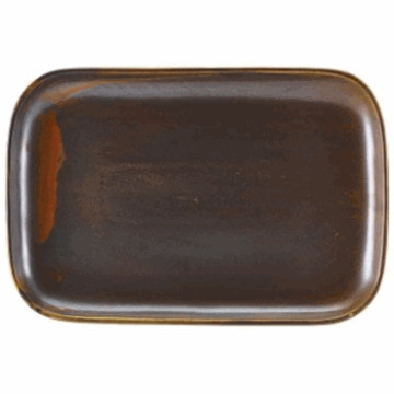 Terra Porcelain Rustic Copper Rektangular Plate 29cm