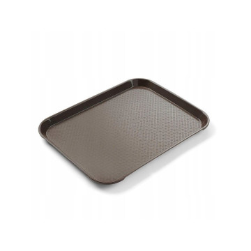 Fastfoodbrett i polypropylen, lite, HENDI, brunt, 265x345x(H)20mm