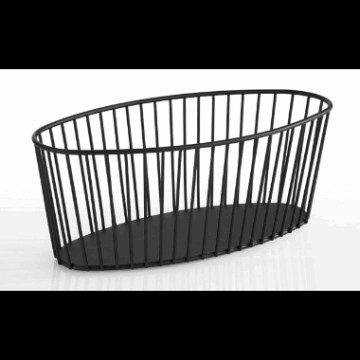 Trådkurv oval 30x14x12cm svart