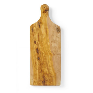 Cheese board with handle, olive wood, rectangular