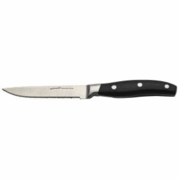 Premium Biffkniv 22.5cm.sort. 12stk. hel klinge