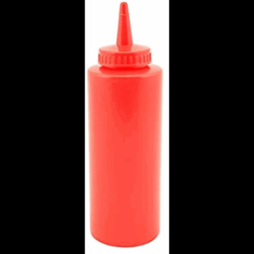 Genware Squeeze Bottle Red 12oz/35cl