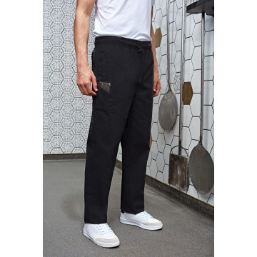 P554 Chefs Slim Trousers Sort XS