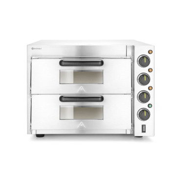 Dobbel dekk pizzaovn 3000W, HENDI, sølv, 230V/3000W, 580x560x(H)435mm