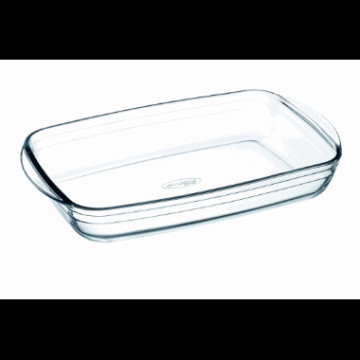 Ildfast form rekt. 39x24cm U/lokk 3.6L glass