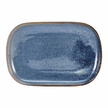 Terra Porcelain Aqua Blue Rect.Plate 24x16.5cm
