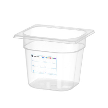 Beholder GN 1/6 HACCP, HENDI, GN 1/6, 2,4L, Gjennomsiktig, 176x162x(H)150mm