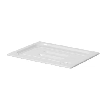 Lokk til GN-beholdere hvit polykarbonat, HENDI, GN 1/2, Hvit, 265x325mm