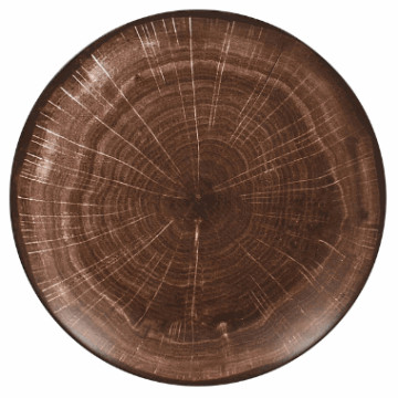 Woodart Tallerken flat 21cm "eikebrun" (mørkest)