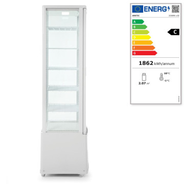 Kjøle vitrineskap, 270 l, Arktic, hvit, Hvit, 230V/290W, 550x520x(H)1870mm