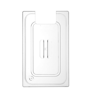 Lokk til GN-beholdere med sous vide-pinnefordypning, HENDI, GN 1/1, Transparent, 530x325mm
