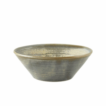 TerraPorcel Matt Grey Conical Bowl 14cm