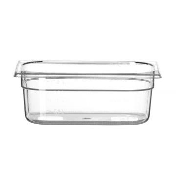 Beholder GN 1/4 polykarbonat, HENDI, Profi Line, GN 1/4, 2,8L, Transparent, 265x162x(H)100mm