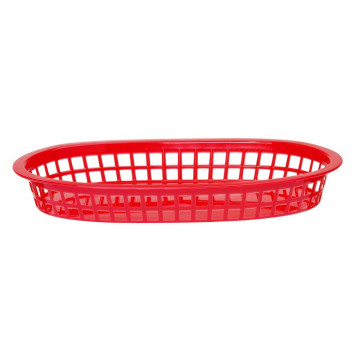Serveringskurver hurtigmatstil, HENDI, Rød, 6 stk., 275x175x(H)38mm