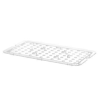 Perforert drypphylle for GN-beholdere polykarbonat, HENDI, Profi Line, GN 1/1, Transparent, 467x263mm