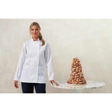 P671 Women's Chef Jacket L/S Hvit M