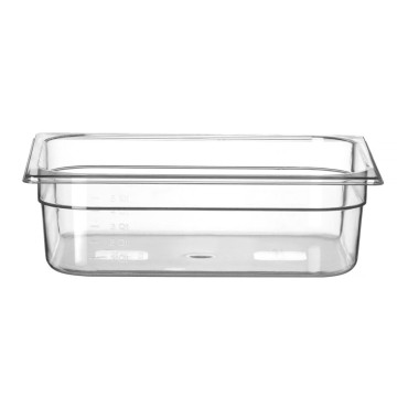 Beholder GN 1/2 polykarbonat, HENDI, Profi Line, GN 1/2, 6,5L, Transparent, 325x265x(H)100mm