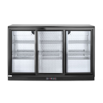 Bakbar kjøleskap med trippel skyvedører, Arktic, 308L, Sort, 220-240V/160W, 1350x520x(H)865mm
