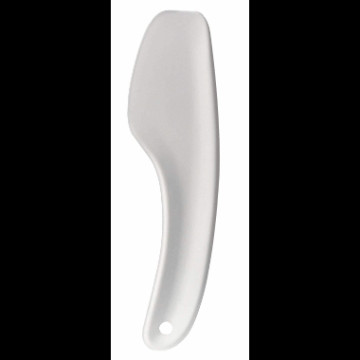 Deigskrape. hvit nylon 190 mm. buet.
