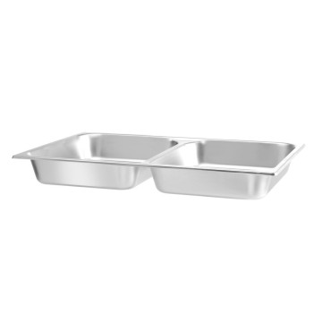 Matpanne GN 1/1, med 2 rom, HENDI, 7,5L, 530x325x(H)65mm