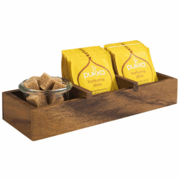 Treboks med 3 inndelinger 23.5x8.5cm H:4.5cm