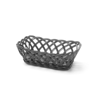 Kurver med vevde sider, HENDI, rektangulær, svart, 225x150x(H)65mm