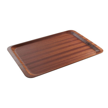 Serveringsbrett, rektangulært, sklisikkert, laminert, AmerBox, Euronorm, Mahogny, 370x530mm