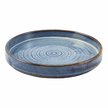 Terra Porcelain Aqua Blue Presentation Plate 21cm