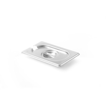 Lokk til GN-beholdere med suppe-/sausøse fordypning, HENDI, Kitchen Line, GN 1/9, 176x108mm