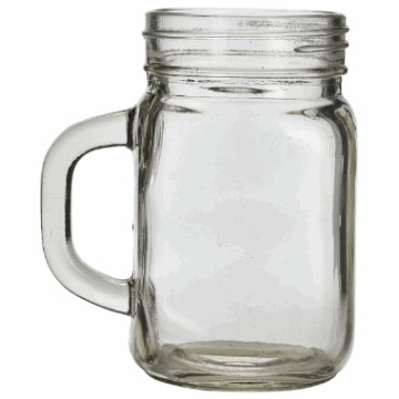 Genware Glass Mason Jar 45cl /12 x 7.3cm(HxD)