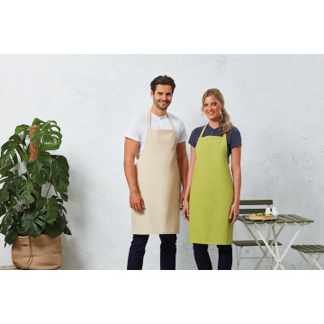 P102 Cotton Bib Apron Mørk Grå