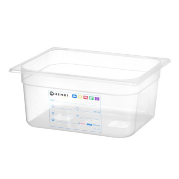 Beholder GN 1/2 HACCP, HENDI, GN 1/2, 9,5L, Gjennomsiktig, 325x265x(H)150mm