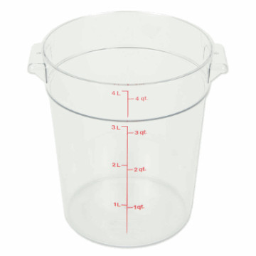 Rund boks polycarb.3.8 ltr kla